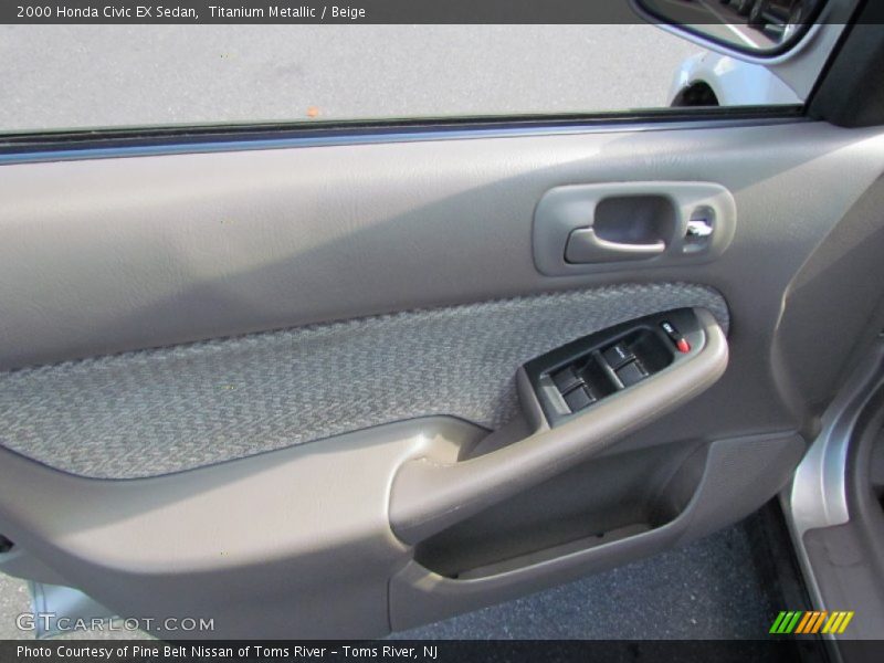 Titanium Metallic / Beige 2000 Honda Civic EX Sedan