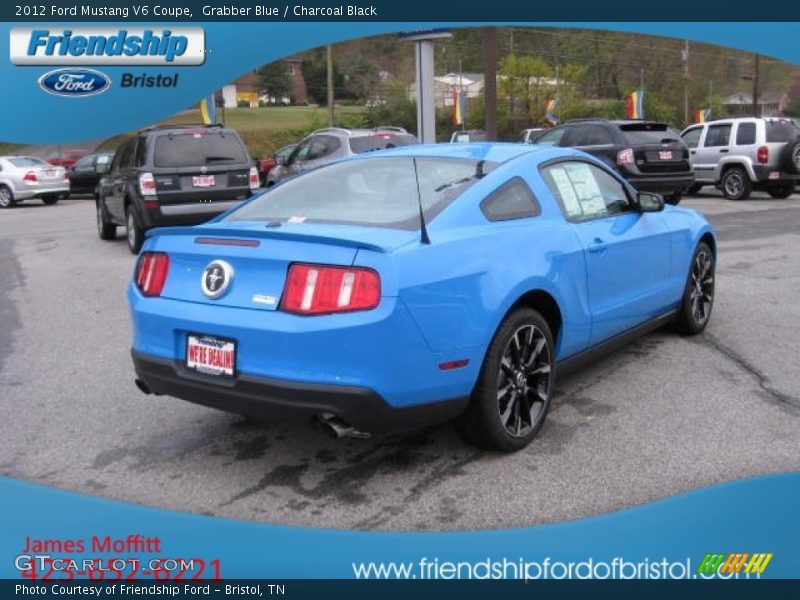 Grabber Blue / Charcoal Black 2012 Ford Mustang V6 Coupe