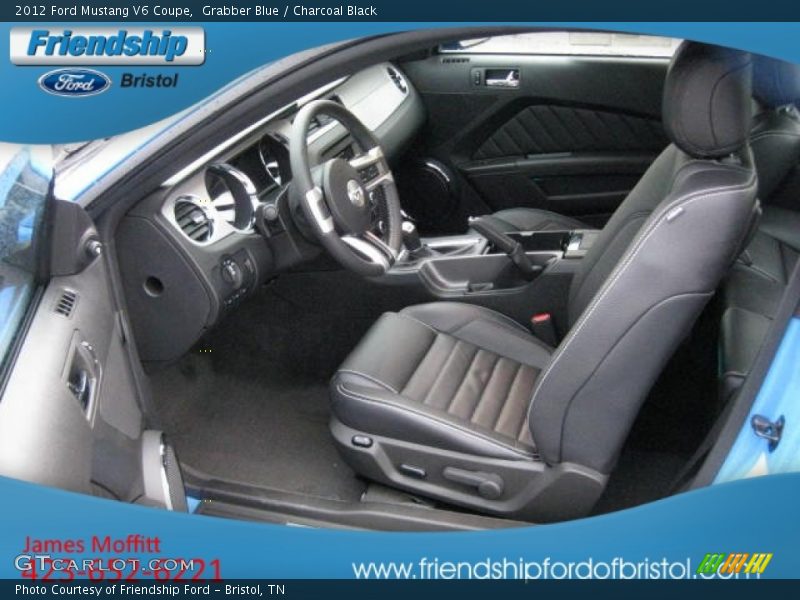 Grabber Blue / Charcoal Black 2012 Ford Mustang V6 Coupe