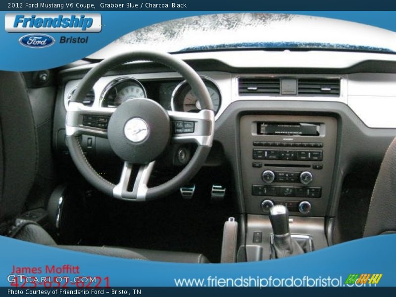 Grabber Blue / Charcoal Black 2012 Ford Mustang V6 Coupe