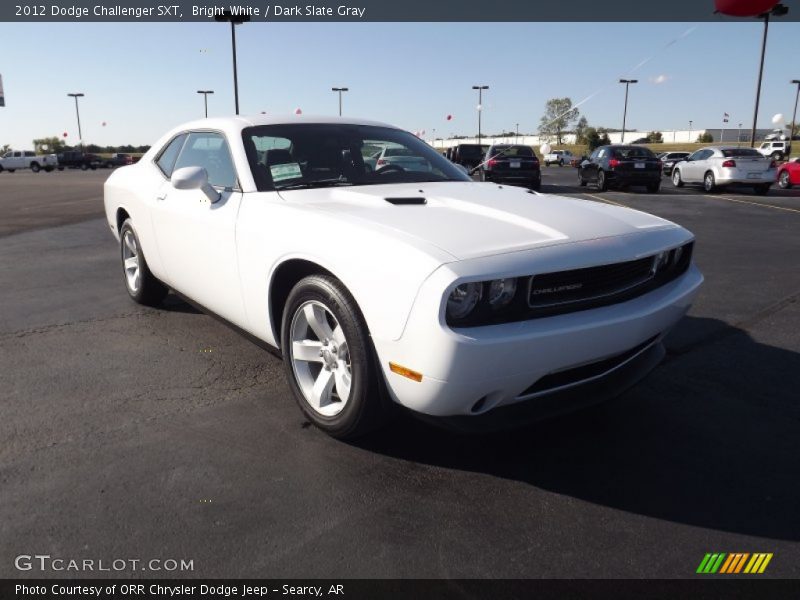 Bright White / Dark Slate Gray 2012 Dodge Challenger SXT