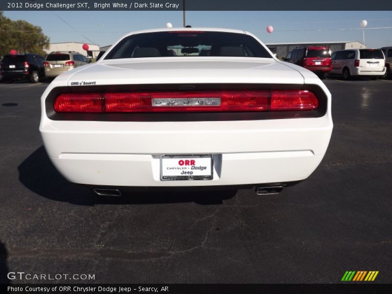 Bright White / Dark Slate Gray 2012 Dodge Challenger SXT