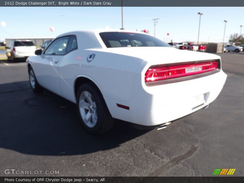Bright White / Dark Slate Gray 2012 Dodge Challenger SXT