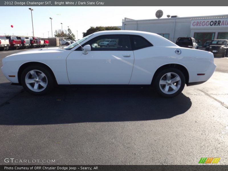 Bright White / Dark Slate Gray 2012 Dodge Challenger SXT