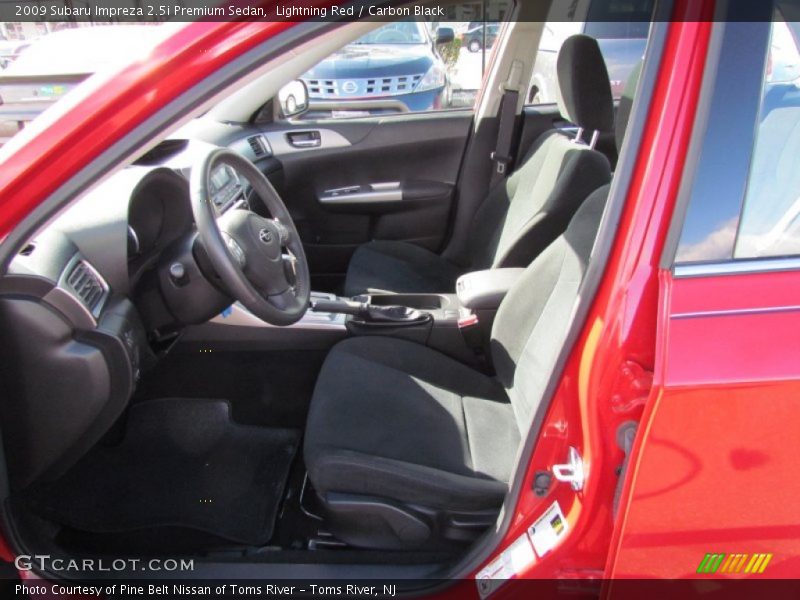 Lightning Red / Carbon Black 2009 Subaru Impreza 2.5i Premium Sedan