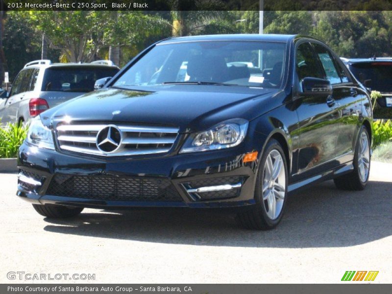 Black / Black 2012 Mercedes-Benz C 250 Sport