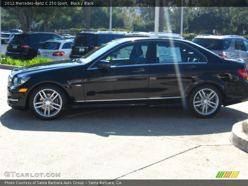 Black / Black 2012 Mercedes-Benz C 250 Sport