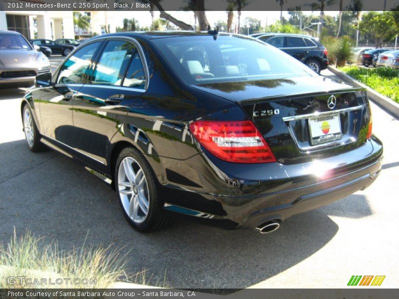 Black / Black 2012 Mercedes-Benz C 250 Sport