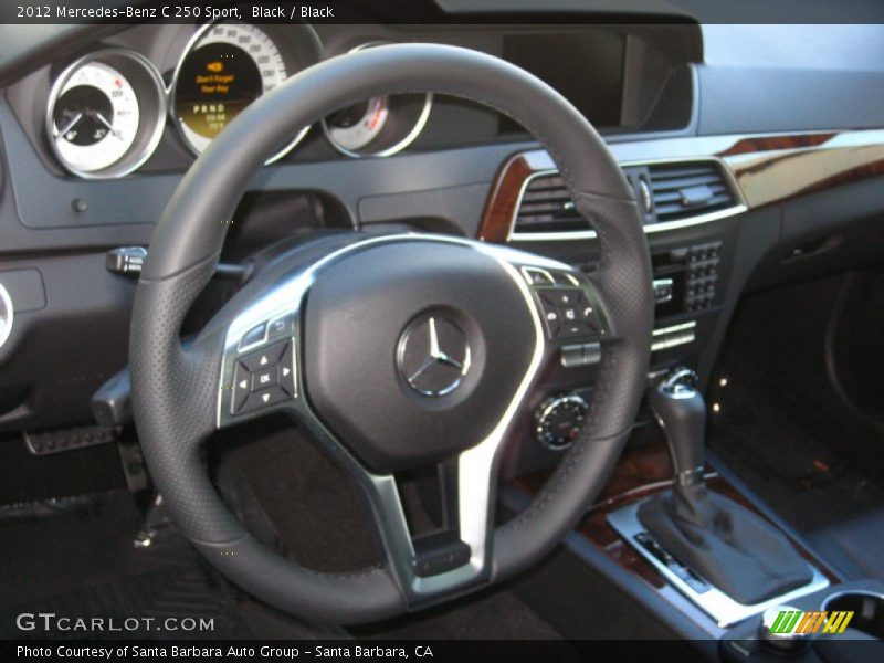 Black / Black 2012 Mercedes-Benz C 250 Sport