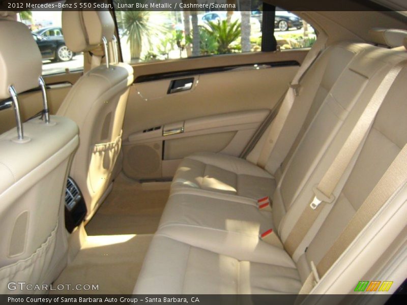 Lunar Blue Metallic / Cashmere/Savanna 2012 Mercedes-Benz S 550 Sedan