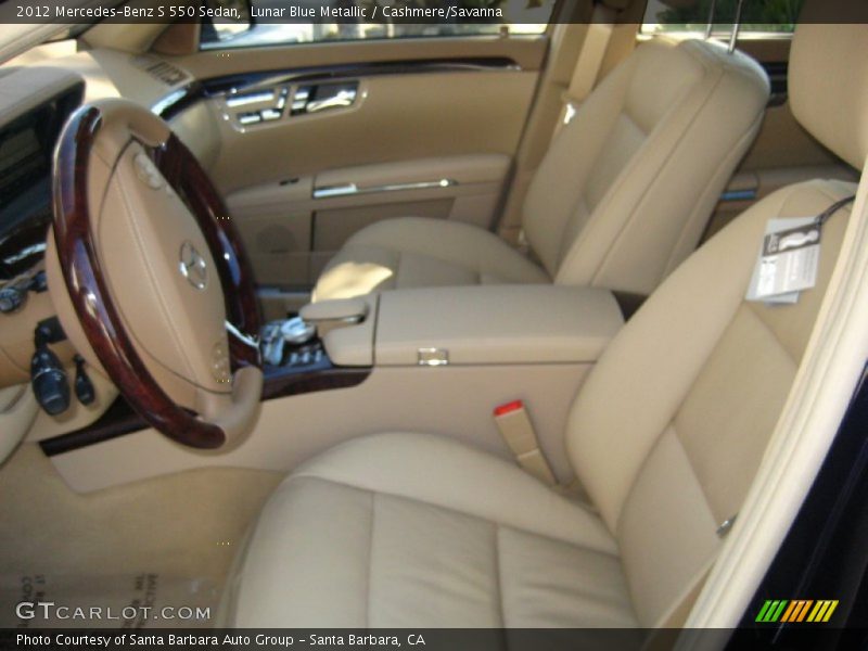 Lunar Blue Metallic / Cashmere/Savanna 2012 Mercedes-Benz S 550 Sedan