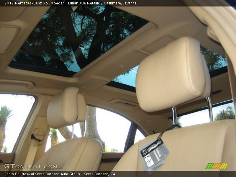 Lunar Blue Metallic / Cashmere/Savanna 2012 Mercedes-Benz S 550 Sedan