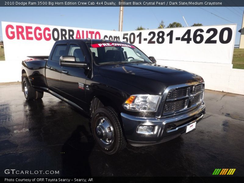Brilliant Black Crystal Pearl / Dark Slate/Medium Graystone 2010 Dodge Ram 3500 Big Horn Edition Crew Cab 4x4 Dually
