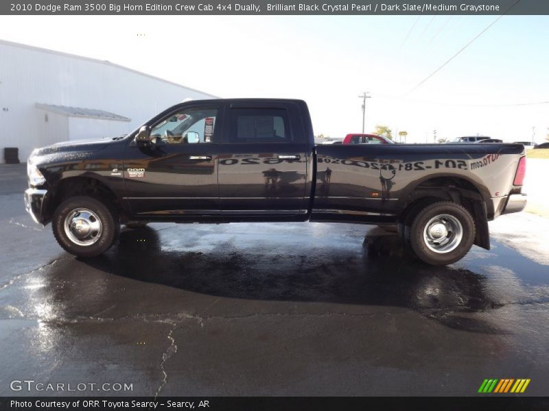 Brilliant Black Crystal Pearl / Dark Slate/Medium Graystone 2010 Dodge Ram 3500 Big Horn Edition Crew Cab 4x4 Dually