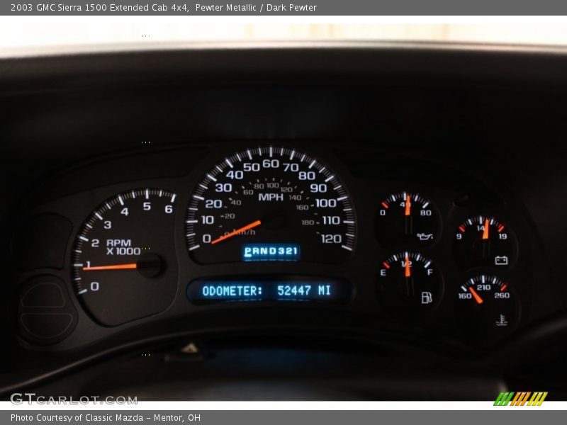  2003 Sierra 1500 Extended Cab 4x4 Extended Cab 4x4 Gauges