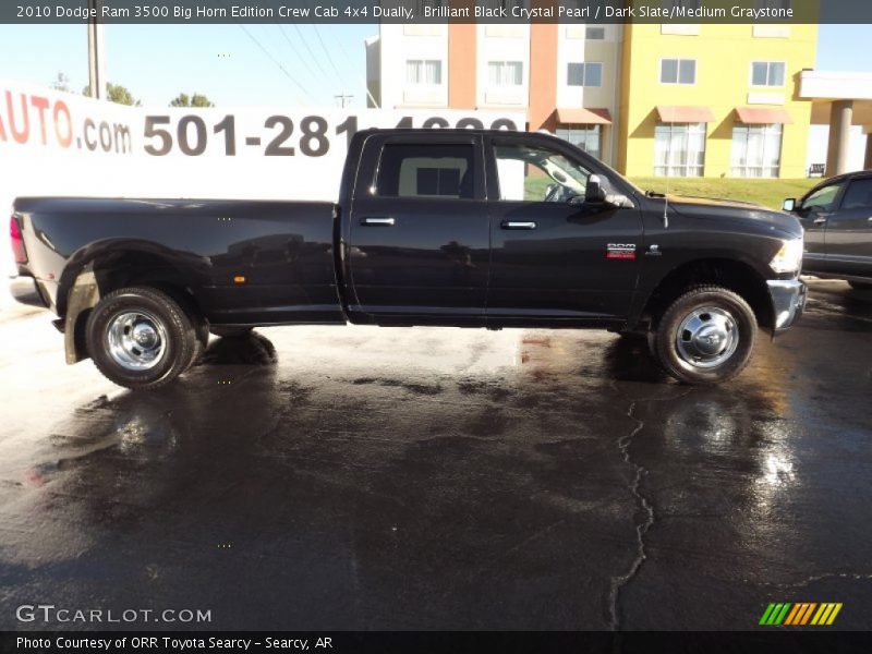 Brilliant Black Crystal Pearl / Dark Slate/Medium Graystone 2010 Dodge Ram 3500 Big Horn Edition Crew Cab 4x4 Dually