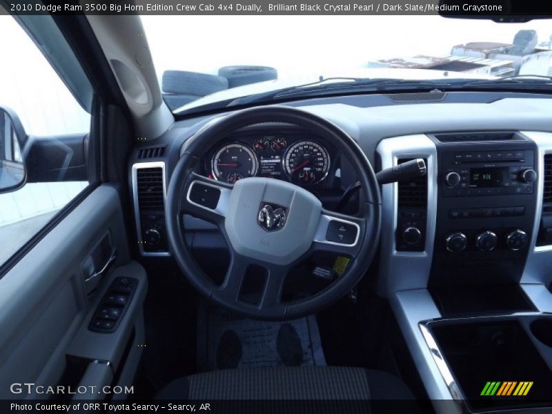 Brilliant Black Crystal Pearl / Dark Slate/Medium Graystone 2010 Dodge Ram 3500 Big Horn Edition Crew Cab 4x4 Dually