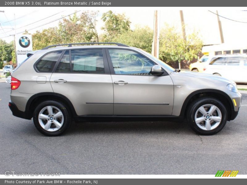 Platinum Bronze Metallic / Sand Beige 2008 BMW X5 3.0si