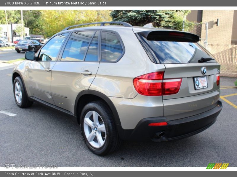 Platinum Bronze Metallic / Sand Beige 2008 BMW X5 3.0si