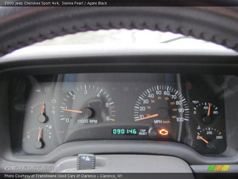 Sienna Pearl / Agate Black 2000 Jeep Cherokee Sport 4x4