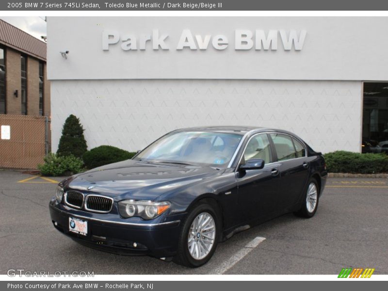 Toledo Blue Metallic / Dark Beige/Beige III 2005 BMW 7 Series 745Li Sedan