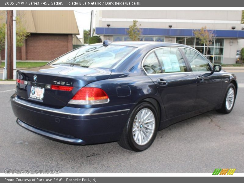 Toledo Blue Metallic / Dark Beige/Beige III 2005 BMW 7 Series 745Li Sedan