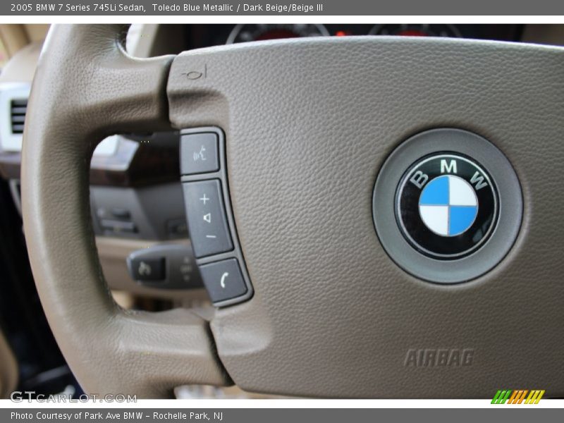Toledo Blue Metallic / Dark Beige/Beige III 2005 BMW 7 Series 745Li Sedan