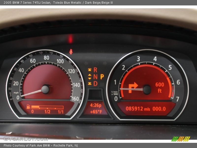 Toledo Blue Metallic / Dark Beige/Beige III 2005 BMW 7 Series 745Li Sedan