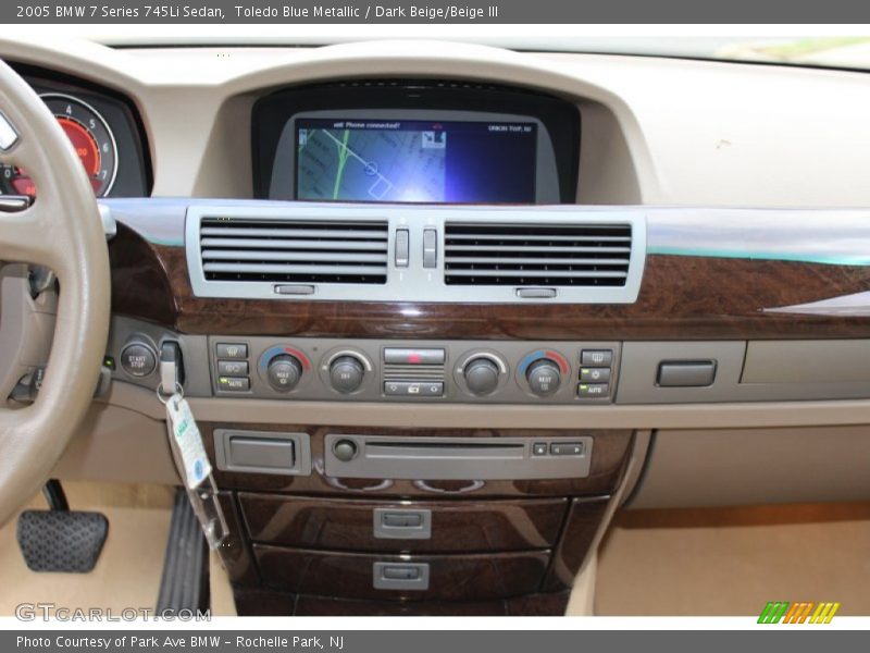 Toledo Blue Metallic / Dark Beige/Beige III 2005 BMW 7 Series 745Li Sedan