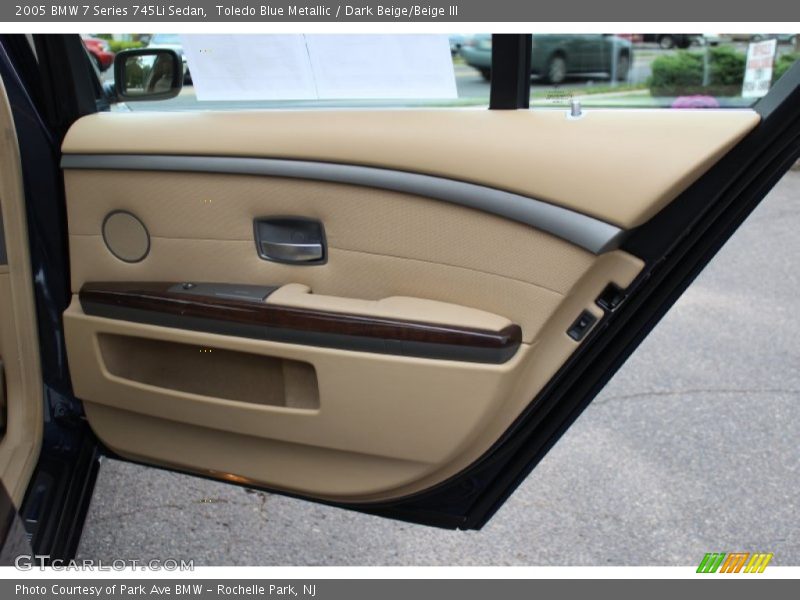 Toledo Blue Metallic / Dark Beige/Beige III 2005 BMW 7 Series 745Li Sedan