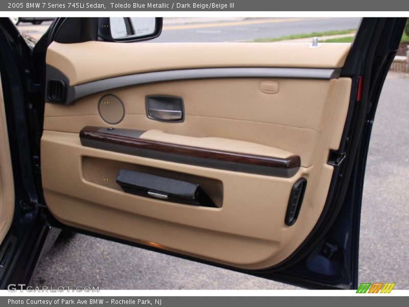 Toledo Blue Metallic / Dark Beige/Beige III 2005 BMW 7 Series 745Li Sedan