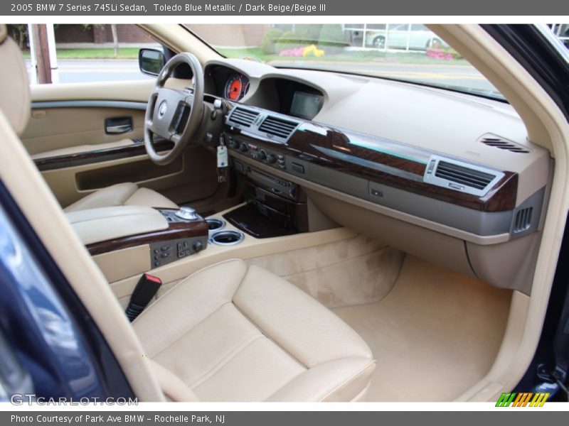 Toledo Blue Metallic / Dark Beige/Beige III 2005 BMW 7 Series 745Li Sedan