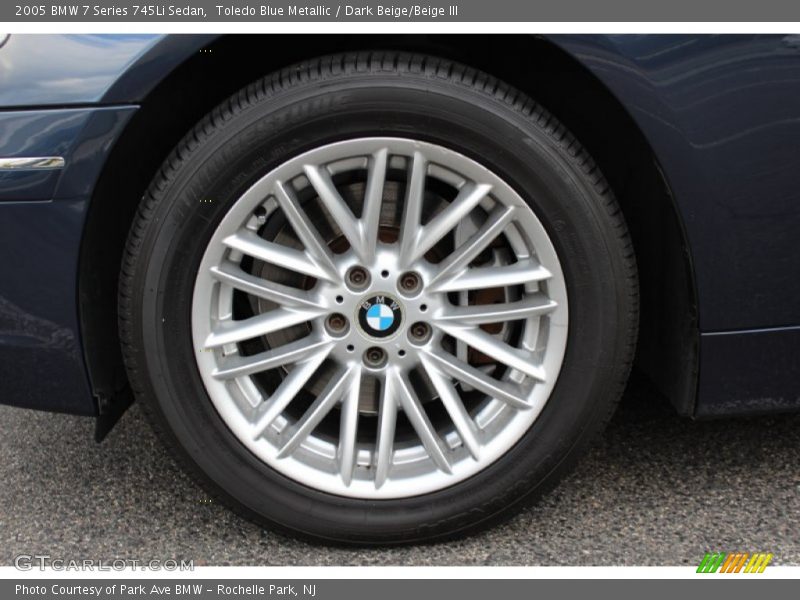 Toledo Blue Metallic / Dark Beige/Beige III 2005 BMW 7 Series 745Li Sedan