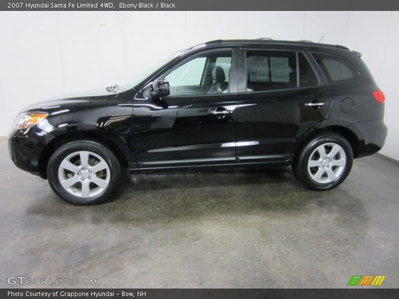 Ebony Black / Black 2007 Hyundai Santa Fe Limited 4WD