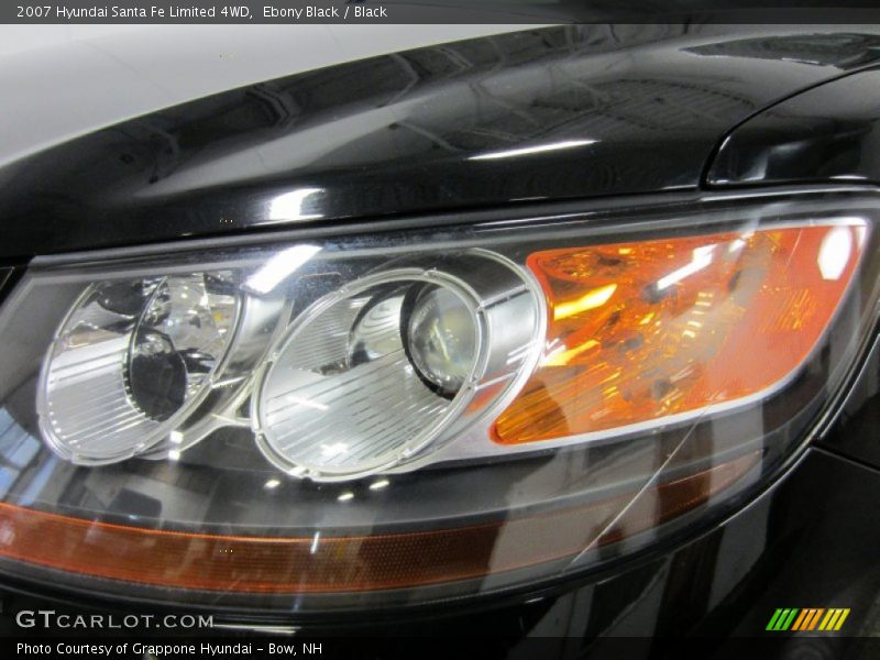 Ebony Black / Black 2007 Hyundai Santa Fe Limited 4WD