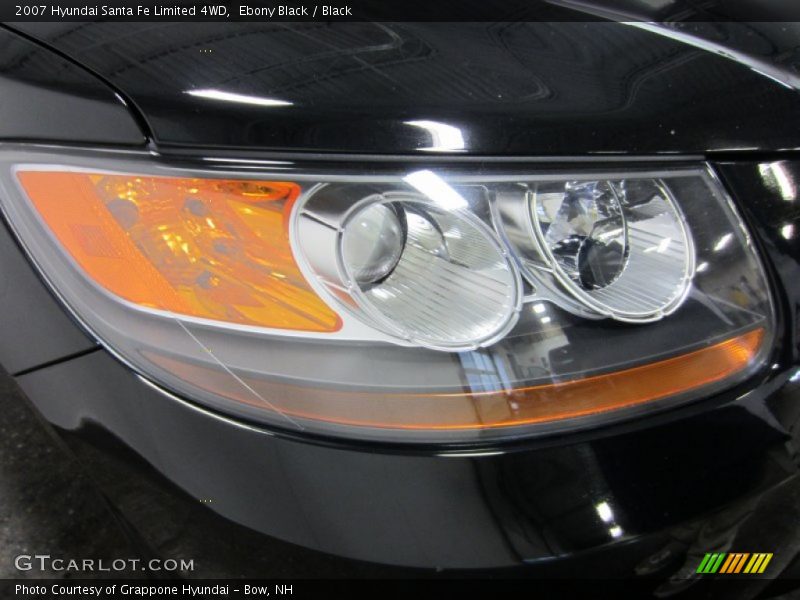 Ebony Black / Black 2007 Hyundai Santa Fe Limited 4WD