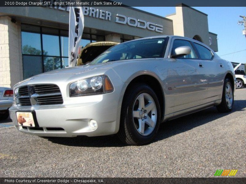 Bright Silver Metallic / Dark Slate Gray 2010 Dodge Charger SXT