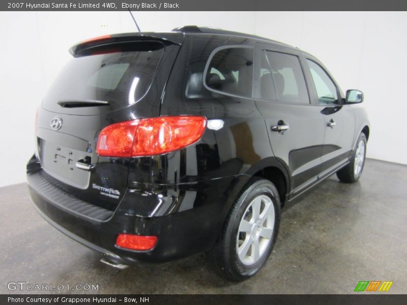 Ebony Black / Black 2007 Hyundai Santa Fe Limited 4WD