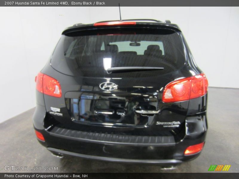 Ebony Black / Black 2007 Hyundai Santa Fe Limited 4WD