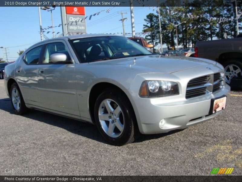 Bright Silver Metallic / Dark Slate Gray 2010 Dodge Charger SXT