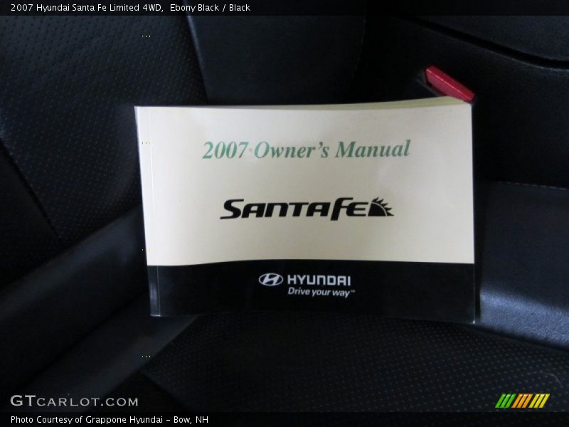 Ebony Black / Black 2007 Hyundai Santa Fe Limited 4WD