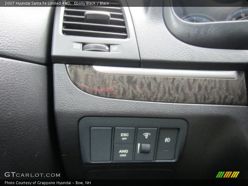 Ebony Black / Black 2007 Hyundai Santa Fe Limited 4WD