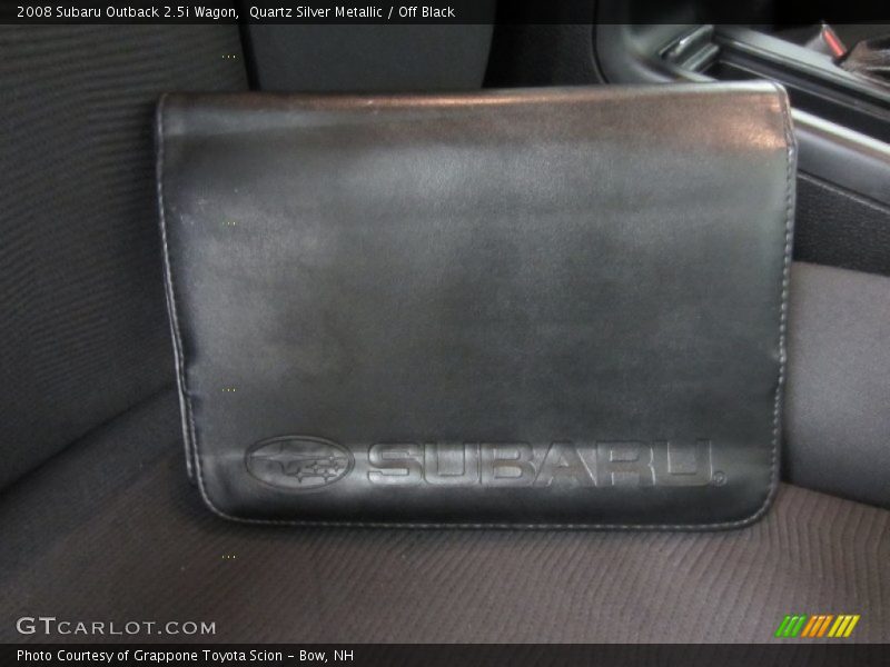 Quartz Silver Metallic / Off Black 2008 Subaru Outback 2.5i Wagon