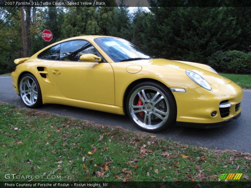 Speed Yellow / Black 2007 Porsche 911 Turbo Coupe