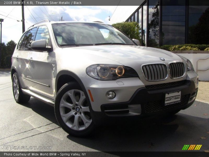 Titanium Silver Metallic / Black 2008 BMW X5 4.8i