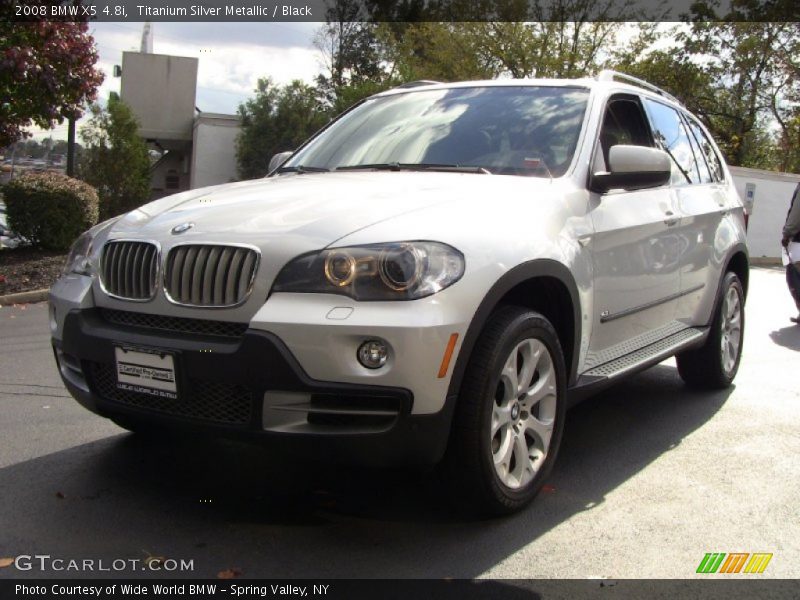 Titanium Silver Metallic / Black 2008 BMW X5 4.8i