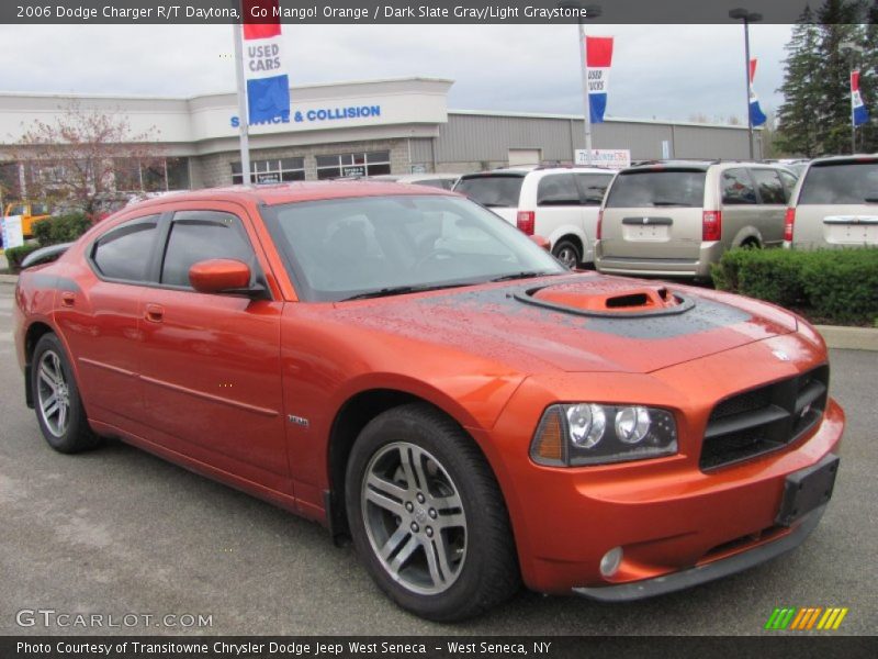 Go Mango! Orange / Dark Slate Gray/Light Graystone 2006 Dodge Charger R/T Daytona