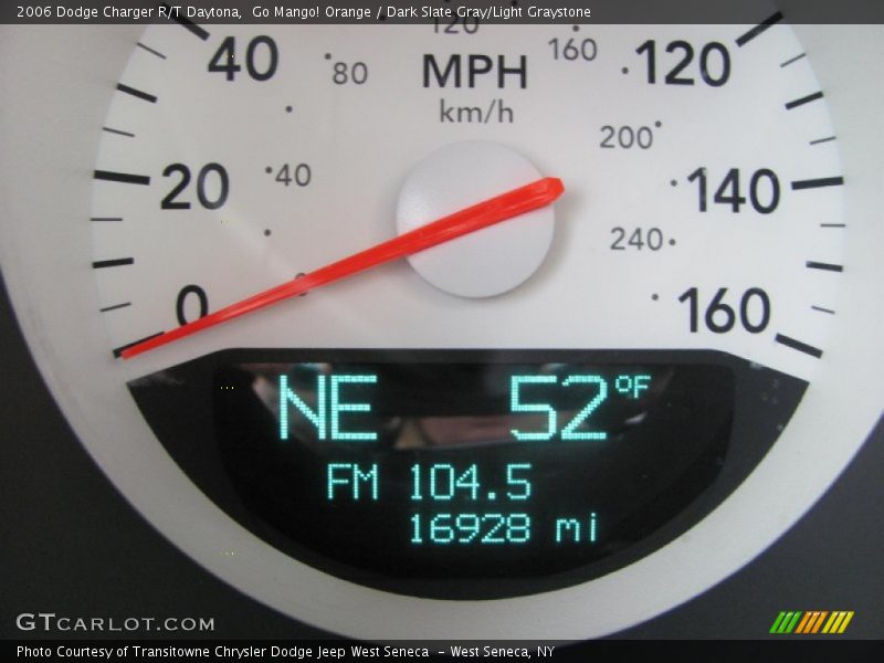Go Mango! Orange / Dark Slate Gray/Light Graystone 2006 Dodge Charger R/T Daytona