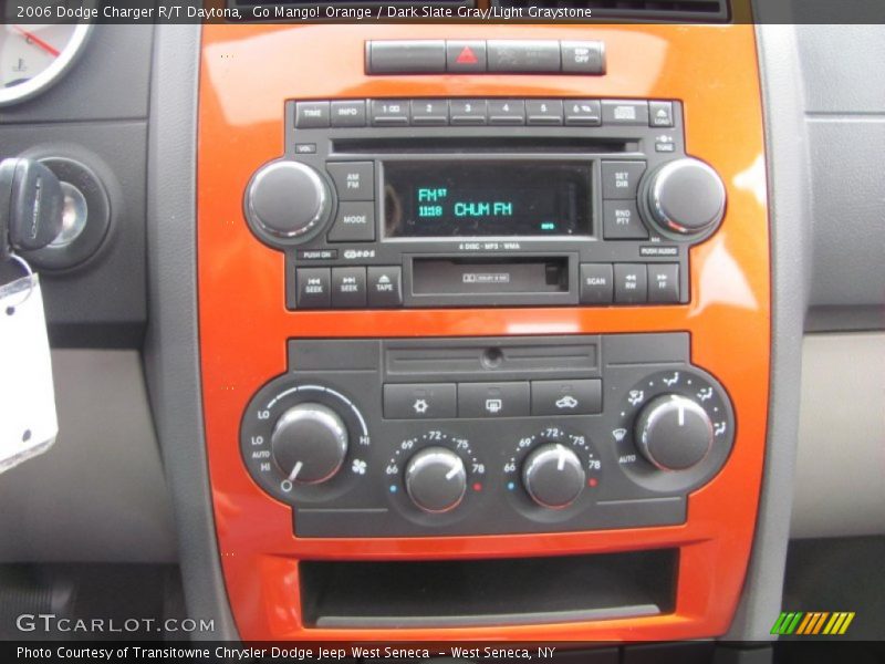 Go Mango! Orange / Dark Slate Gray/Light Graystone 2006 Dodge Charger R/T Daytona