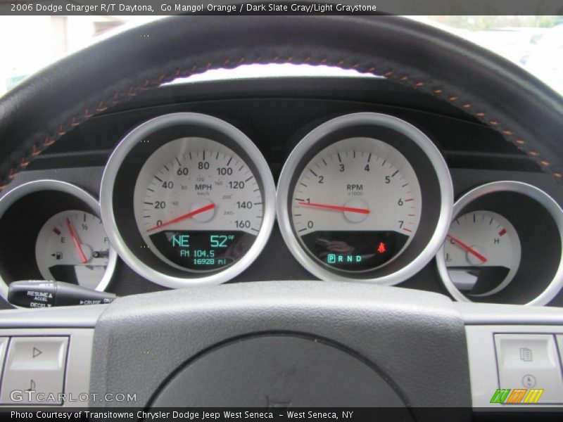 Go Mango! Orange / Dark Slate Gray/Light Graystone 2006 Dodge Charger R/T Daytona